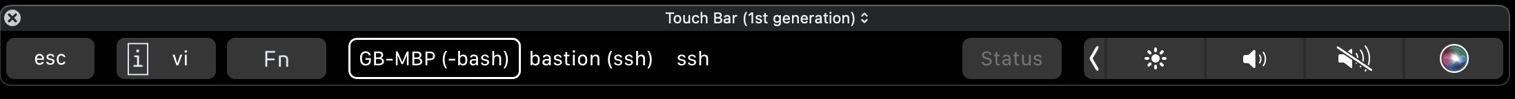 iTerm2 MacBook Pro Touchbar