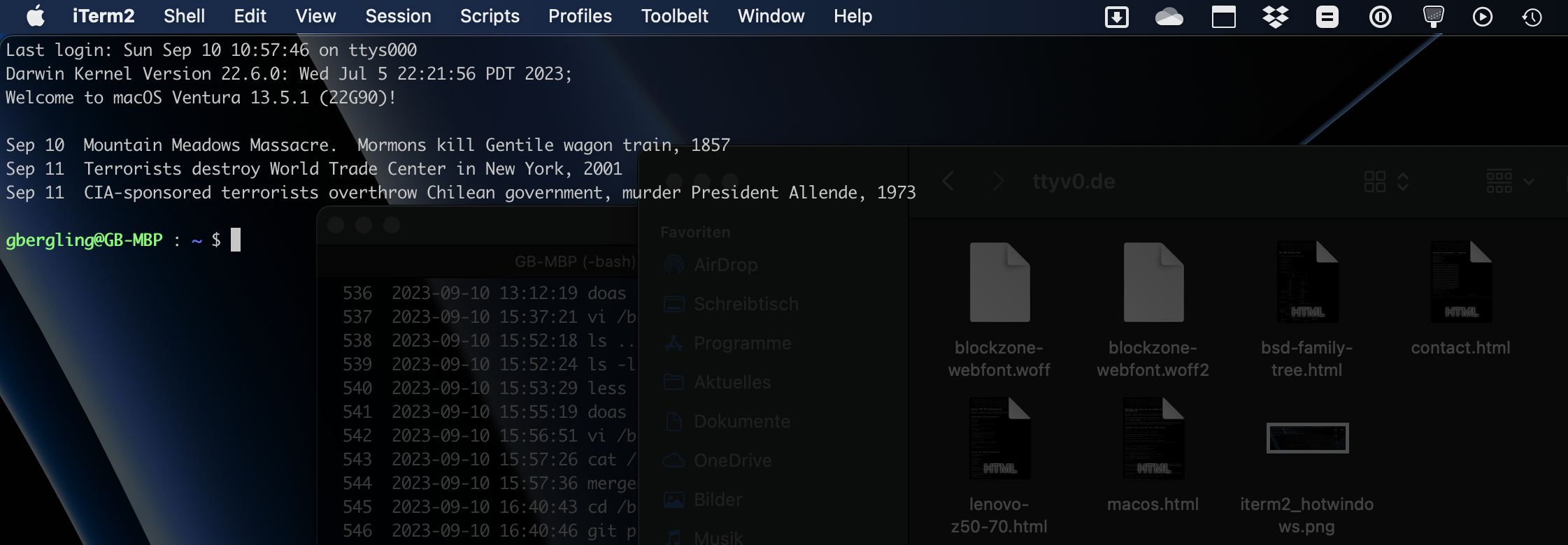 iTerm2 terminal on Desktop